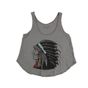 Dreamr Womens Native American Tank Top, Grey, NWT